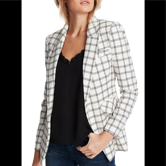 1. State Jackets & Blazers - 1.STATE Windowpane Check Blazer